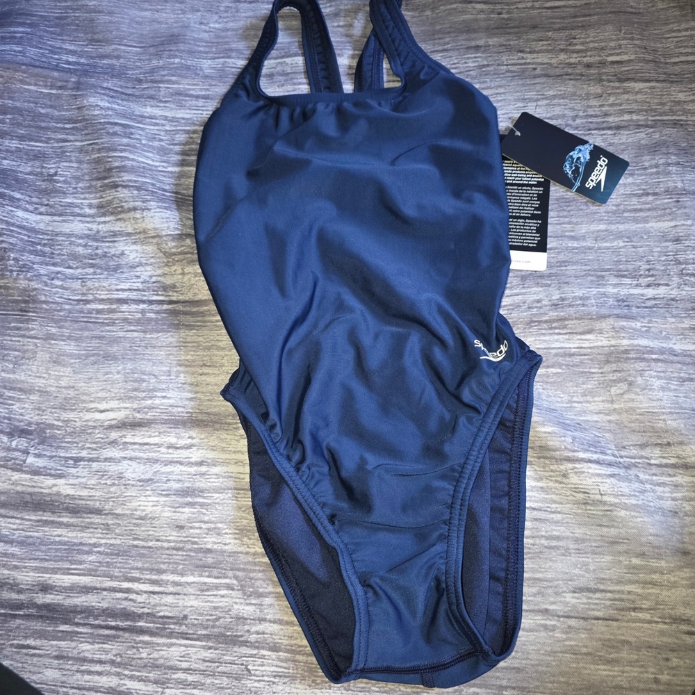 Speedo Pro LT Women Team Navy One Piece Competitive Swimsuit Size 28 NWT